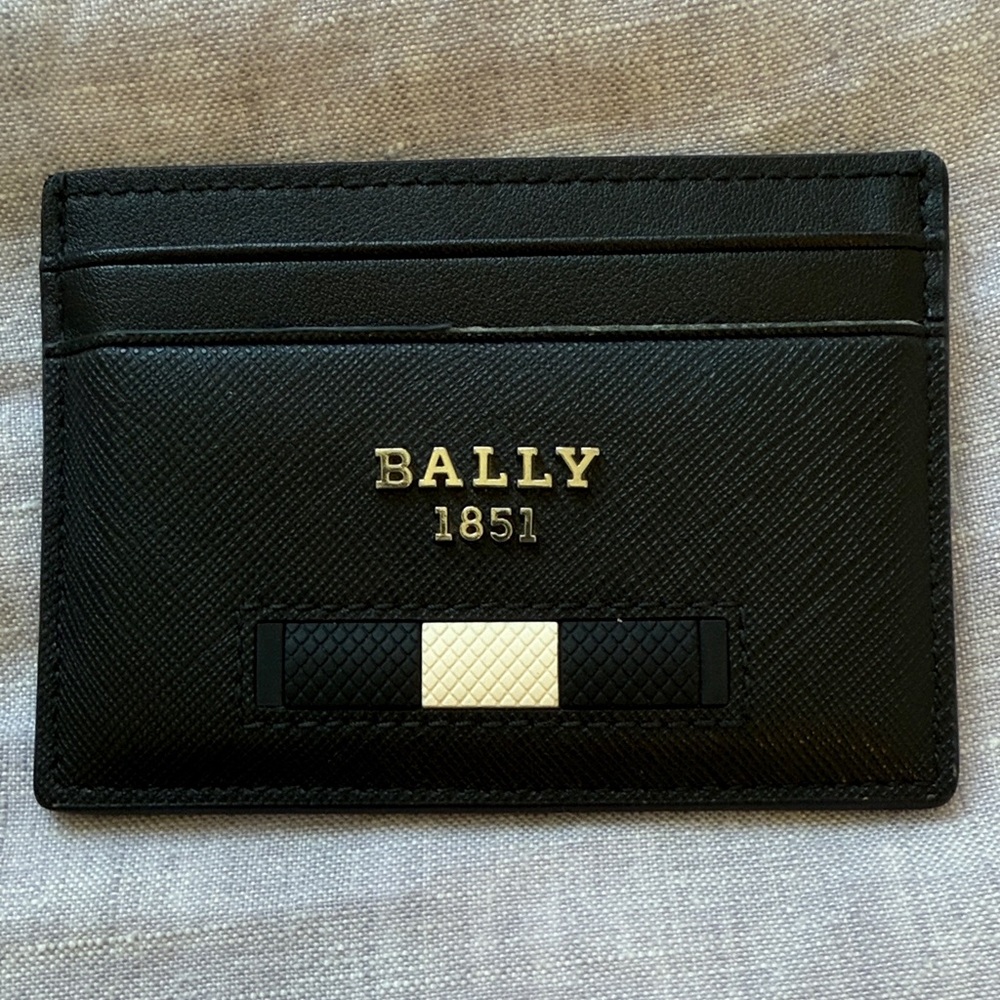 Bally Black and Gold Card Holder